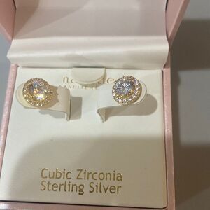 Sterling silver studs.  